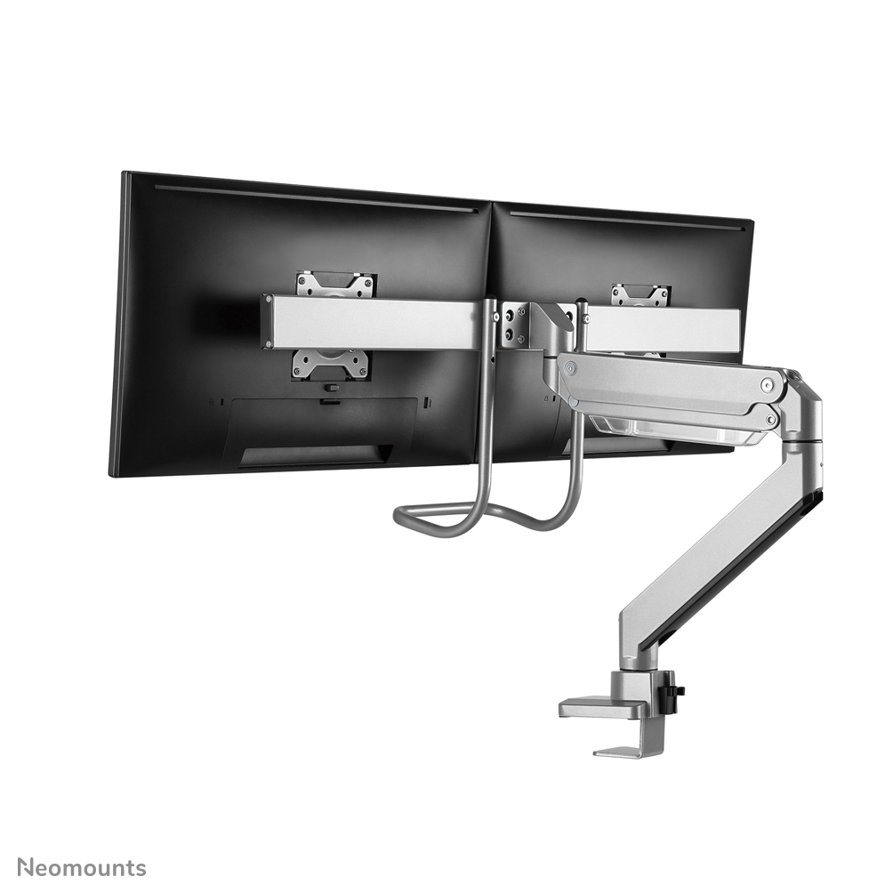 Neomounts NM-D775DXSILVER Brazo de monitor 10-32" - resorte de gas - Topfix - Tope-a-180°